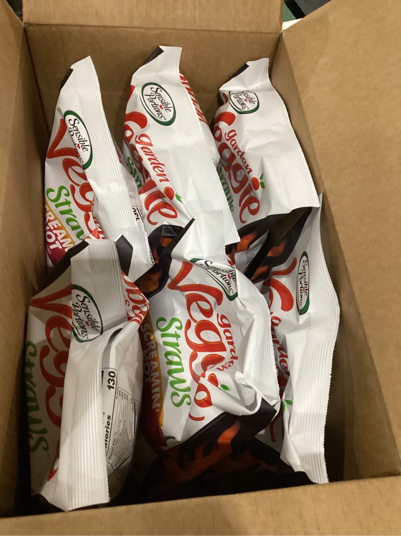 Condition photo showing New/Like New for sensible portions garden veggie straws screamin' hot, 6 oz