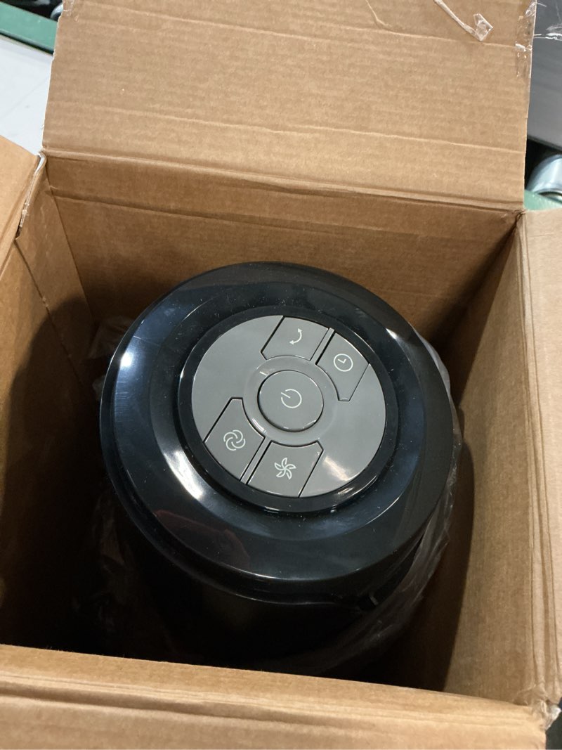 Condition photo showing As Is for utilitech 36-in 120 -volt 3 -speed indoor black/matte oscillating tower fan with remote