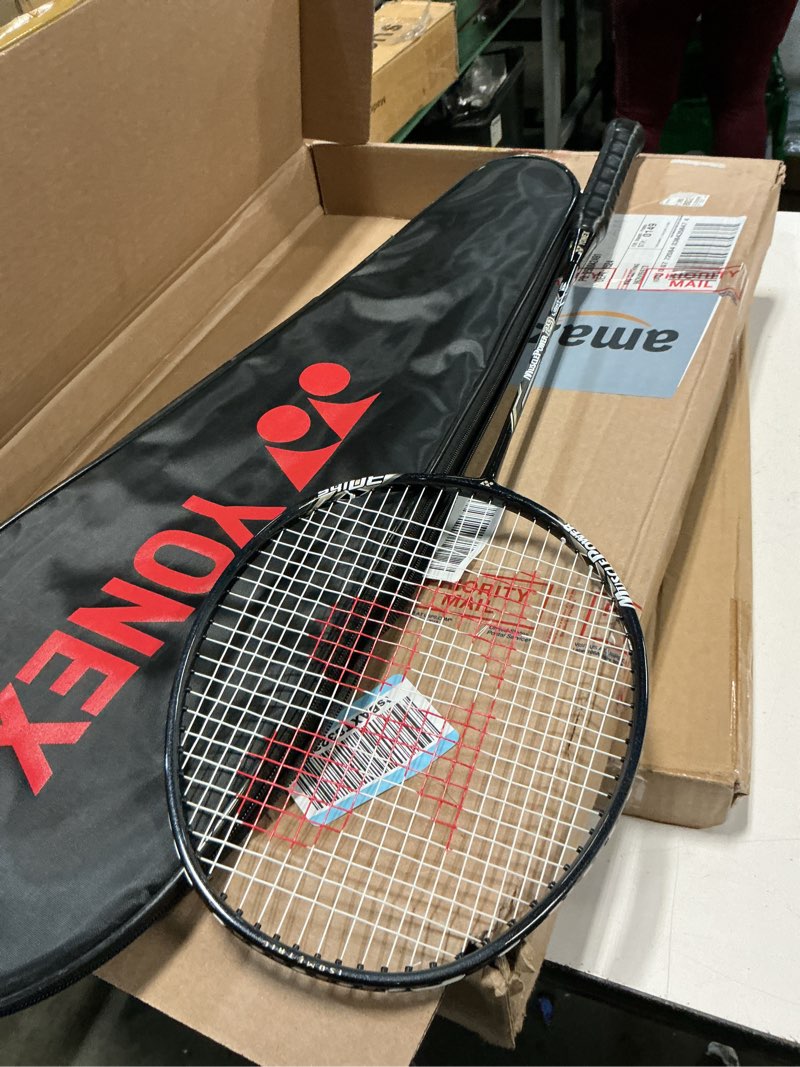 Condition photo showing Good Condition for Yonex Badminton Racket Muscle Power Series with Full Cover High Tension Pre Strung Racquets Black/White