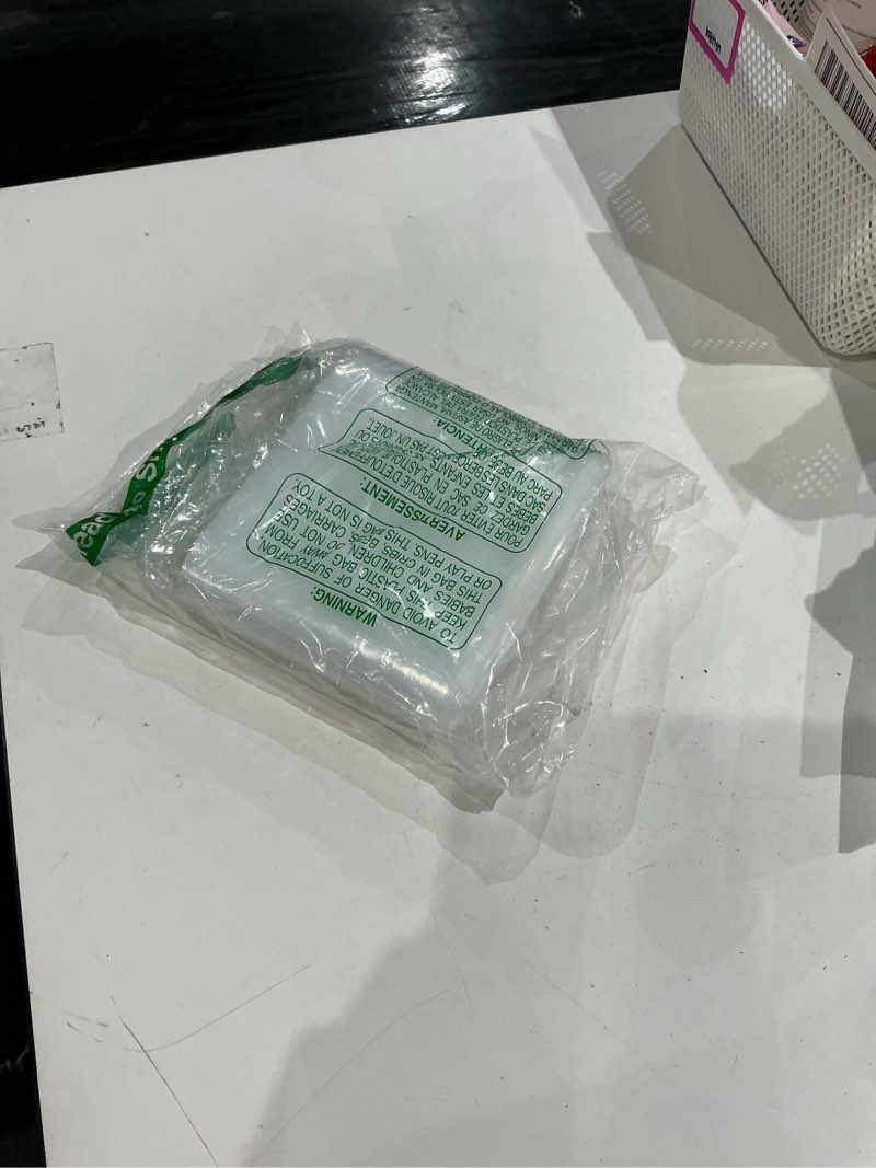 Condition photo showing As Is for 6x26 inch (50-pack) long plastic zip lock seal poster bags, 6 mil clear narrow sleeves reclosable blueprint bags waterproof tube storage bag 6x26 inches -50 pack