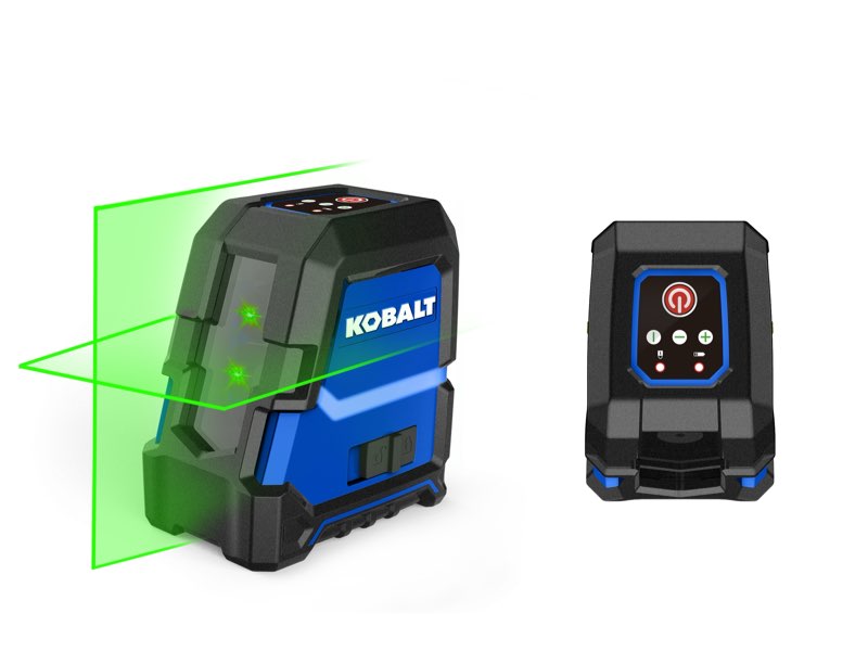 kobalt 100-ft green self-leveling cross-line laser level kit