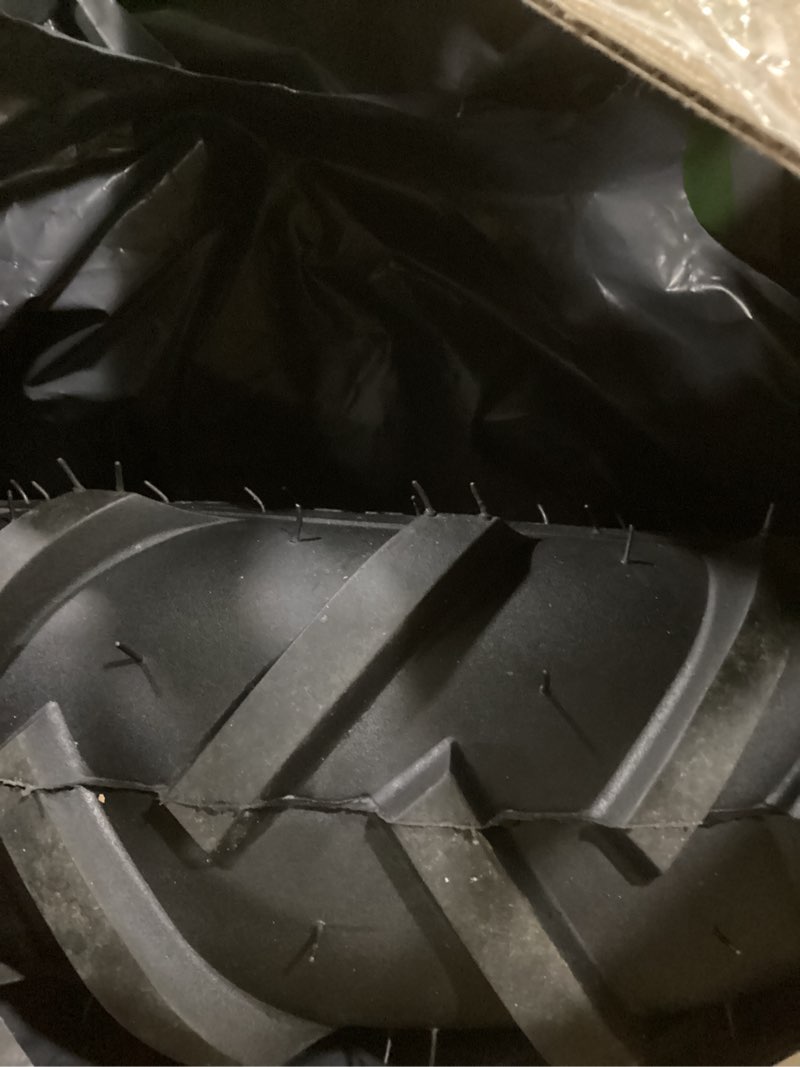 Condition photo showing As Is for GICOOL 13x5.00-6" Tiller Tire and Wheel, ?1" Axle Size?, 3-1/8" Centered Hub, 13x5-6 Super Lug Tractor & Trencher Tire Replacement
