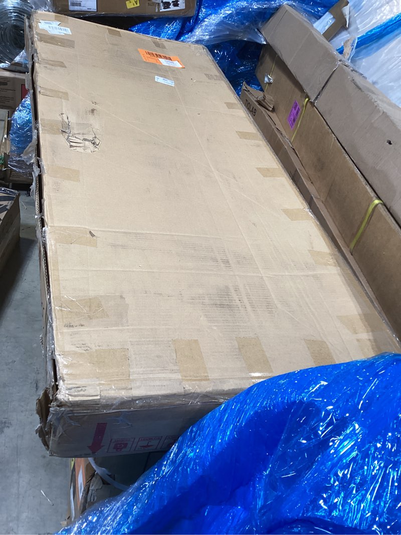Condition photo showing Good Condition for merax vintage queen pu leather upholstered bed frame, high-back design platform bed with tufted head