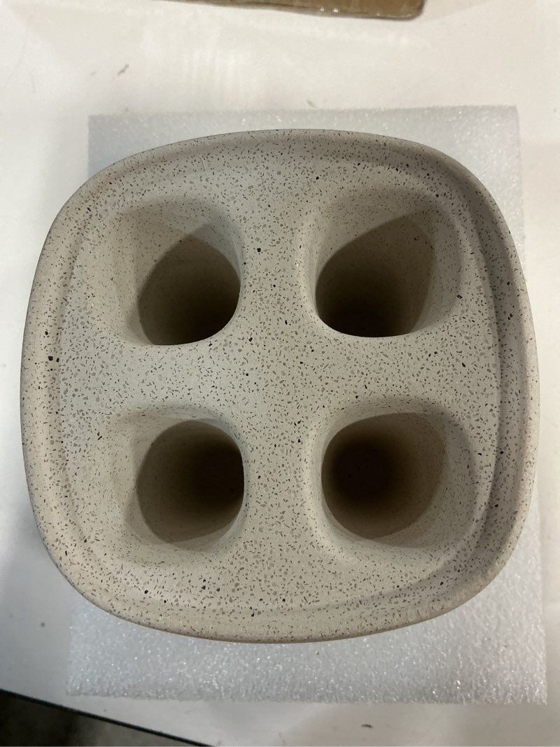 Home Decoration White Concrete Quick Drying Long-Handled Umbrella Storage Stand