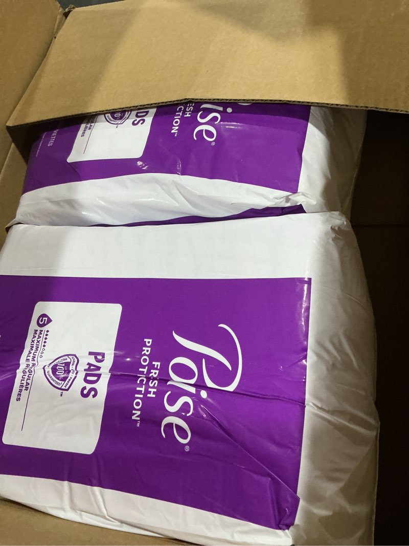 Condition photo showing Good Condition for poise incontinence & postpartum pads for bladder leaks, 5 drop maximum absorbency, regular length, 96 count, packaging may vary