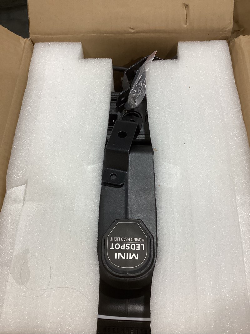 Condition photo showing As Is for U`King 80W LED Moving Head Light with Remote Rotating 18-Facet Prism DJ Lighting Stage Lights with 10 Gobos and 8 Colors Beam Spotlight by DMX and Sound Activated for Parties Wedding Church Live Show