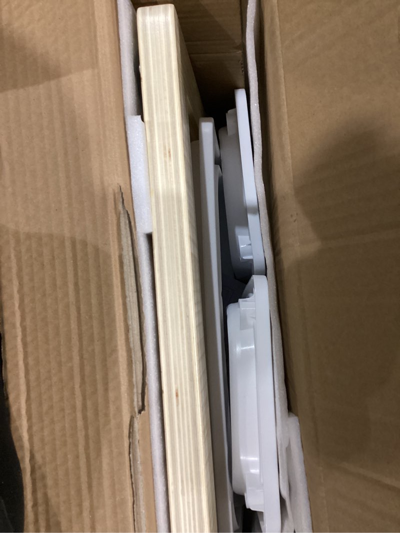 Condition photo showing As Is for Asweets Sensory Table for Toddlers, Indoor Table with Storage Bins, Kids Play Activity Desk for Boys Girls Gift, 29''L x 20''W x 21''H, (3 White Bins) White Bins 1 Large Bin + 2 Small Bins