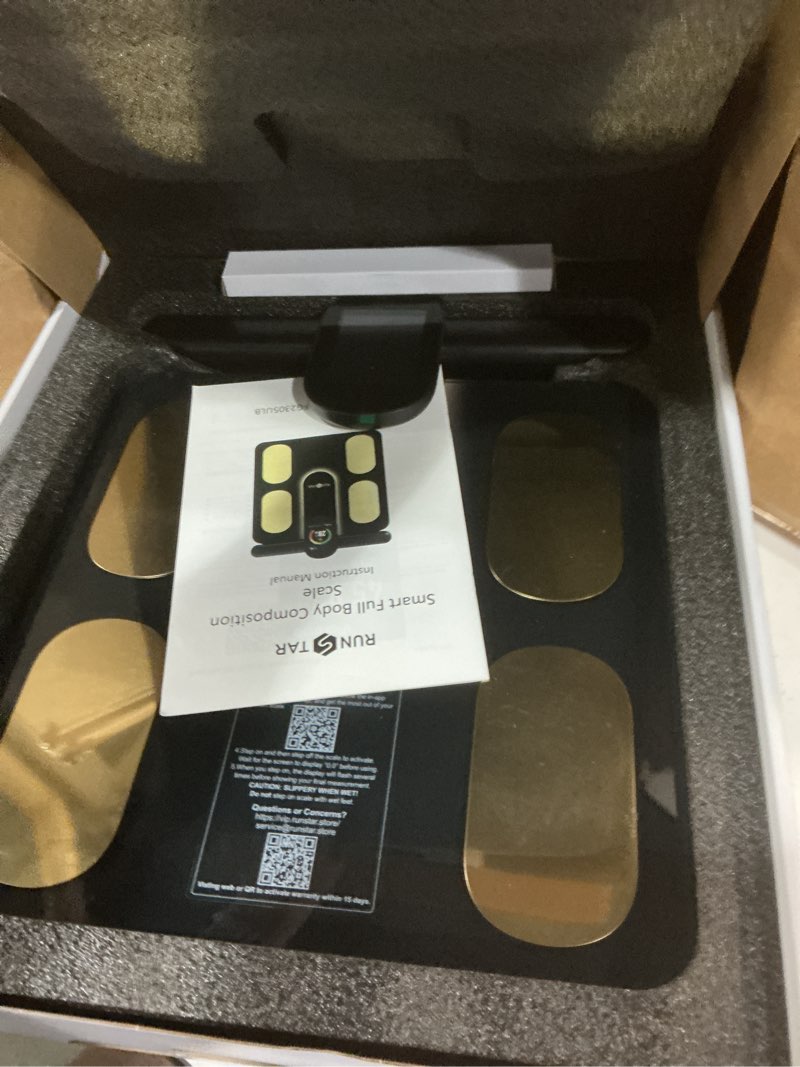 Condition photo showing Good Condition for RunStar Smart Scale FSA&HSA Eligible, 8 Electrodes Digital Bathroom Scale for Body Weight and Fat, BMI, Muscle Mass 28 Body Composition Measurement, with Full-Color TFT LCD on Retractable Handle black