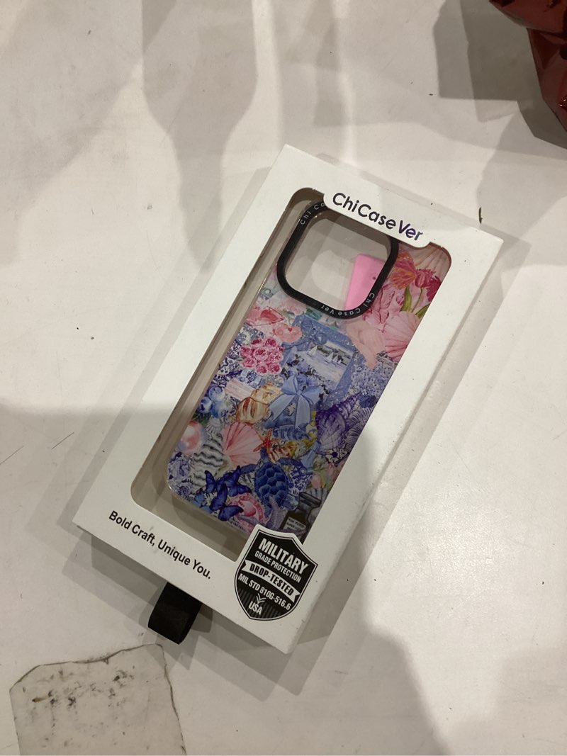 Condition photo showing New/Like New for for iPhone 15 Pro Case, Coastal Vintage Collage Pattern, Military-Grade Drop Protection, Vintage Coastal Soft Slim TPU Protective Cover with Camera Protection for WomenGirls iPhone 15 Pro PlumeriaTahiti