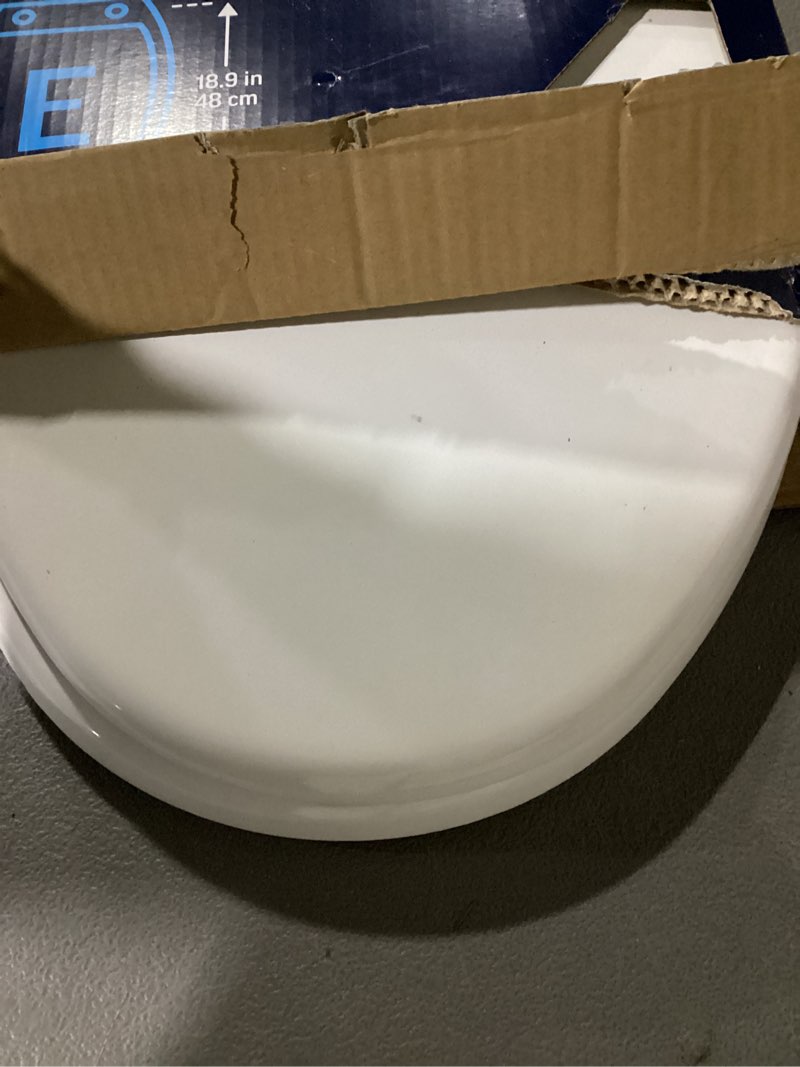 Condition photo showing Good Condition for project source wood white elongated toilet seat