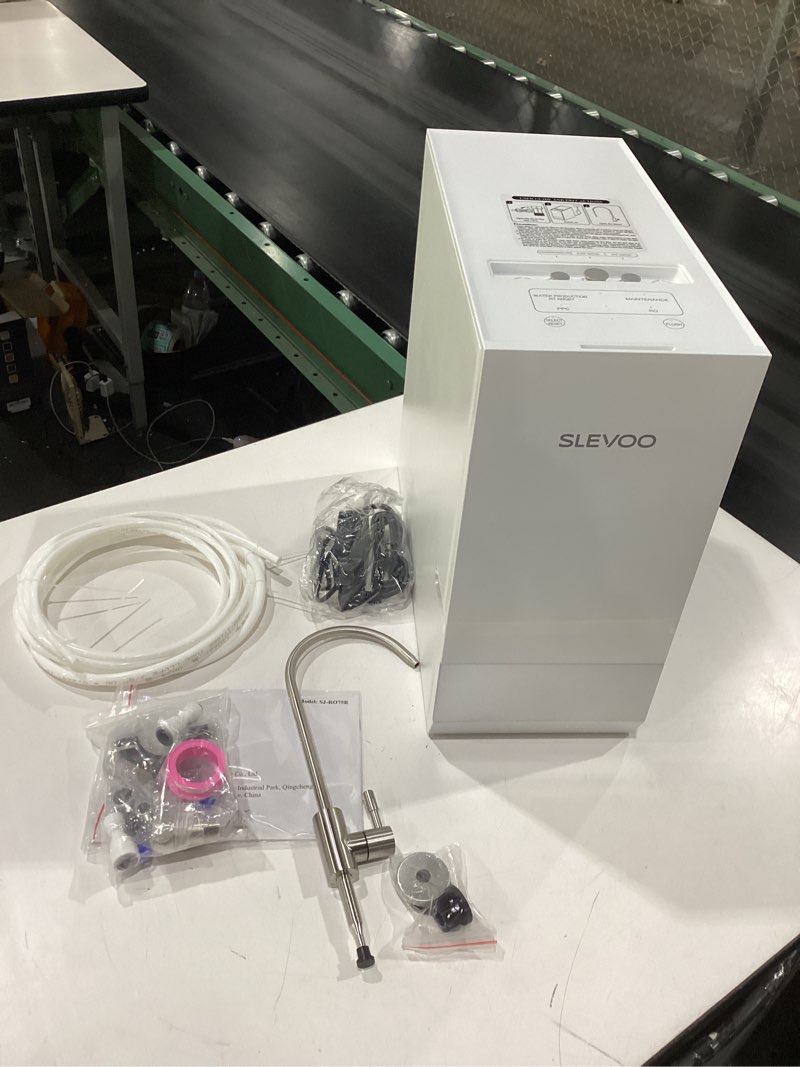 Condition photo showing New/Like New for slevoo sj-ro75r reverse osmosis system 700gal under sink ro water filtration system, nsf/ansi 58 certified, 99% effective filtration for water pollutants, 3:1 pure to drain