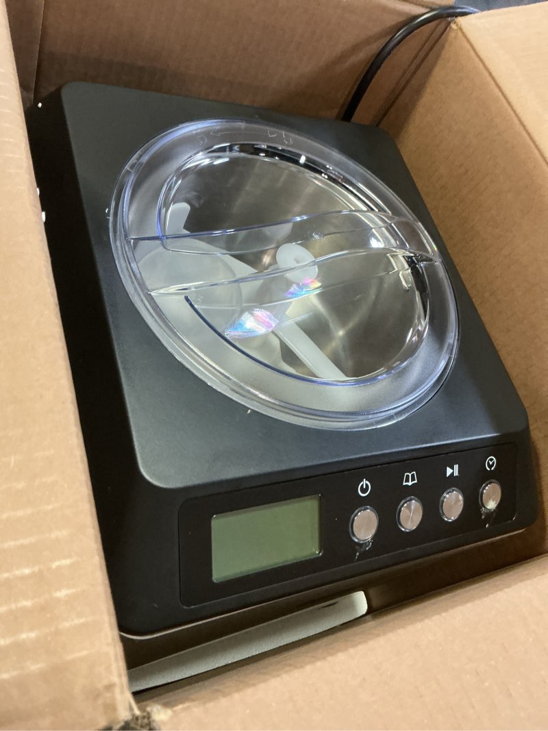 Condition photo showing Good Condition for whynter ice cream maker machine automatic 2.1 qt. upright with built-in compressor, lcd digital display & timer, no pre-freezing, icm-201sb, stainless steel 2.1 quart stainless steel