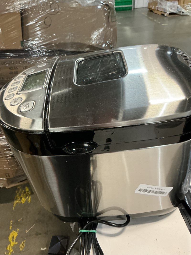 Condition photo showing As Is for kitchenarm 29-in-1 smart bread machine with gluten free setting 2lb 1.5lb 1lb bread maker machine with homemade cycle - stainless steel breadmaker with recipes whole wheat bread making machine