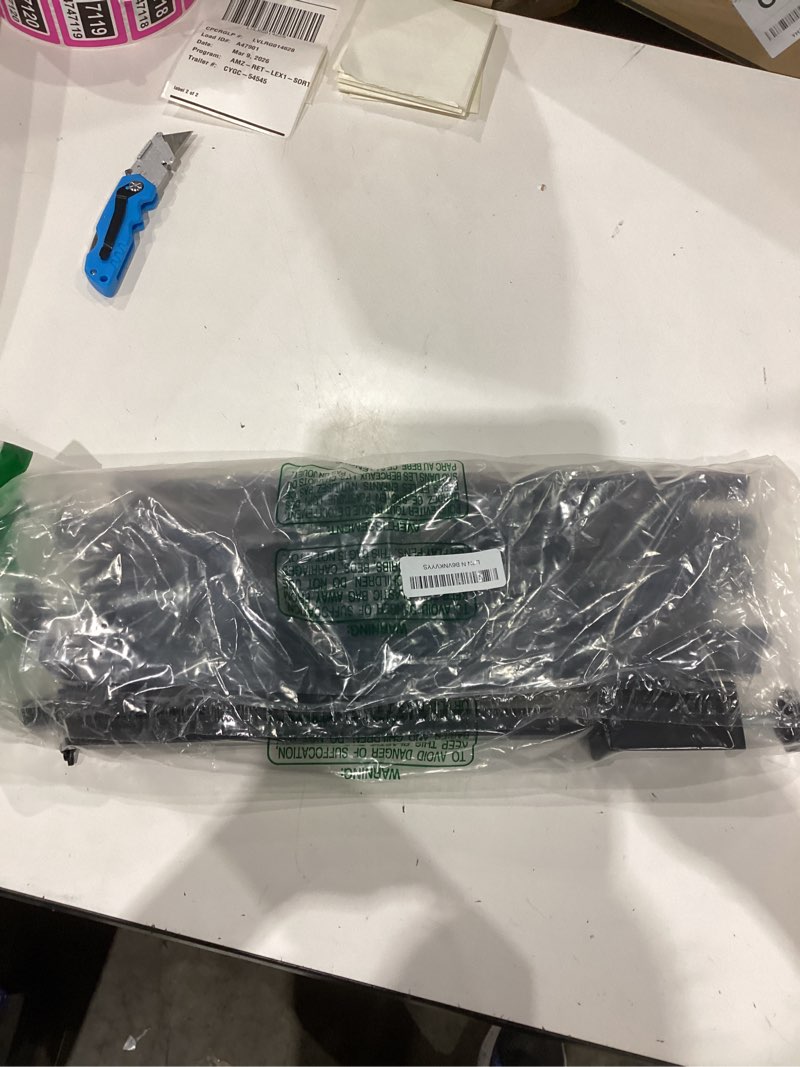 Condition photo showing As Is for Over The Table Rod Stand with Clamps Adjustable 13''-42'' Tall 29"-98" Length Black Table Arch Hanging for Wedding Birthday Party Halloween Christmas 1 Black