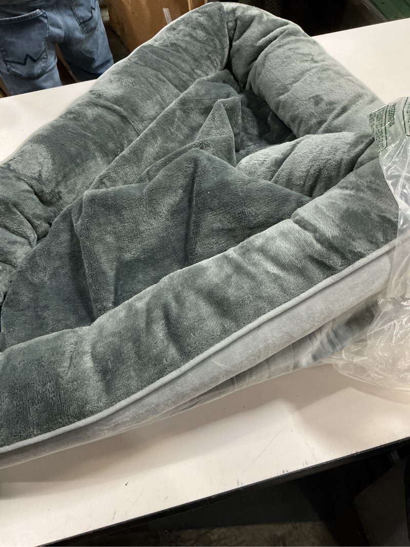 Condition photo showing Good Condition for bedsure l plus orthopedic dog bed for large dogs - washable dog cat bed waterproof, l plus big comfort dogs couch sofa with washable removable cover, pet bed with nonskid bottom, grey, 38" 38"l x 28"w x 6.5"th grey