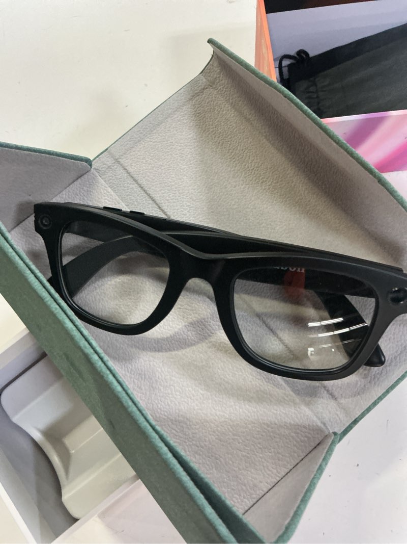 Condition photo showing New/Like New for ai smart glasses with camera and bluetooth, 8mp 4k camera glasses with translation & voice control, video, audio recording, ip67 waterproof smart glasses for business & outdoor(photochromic)