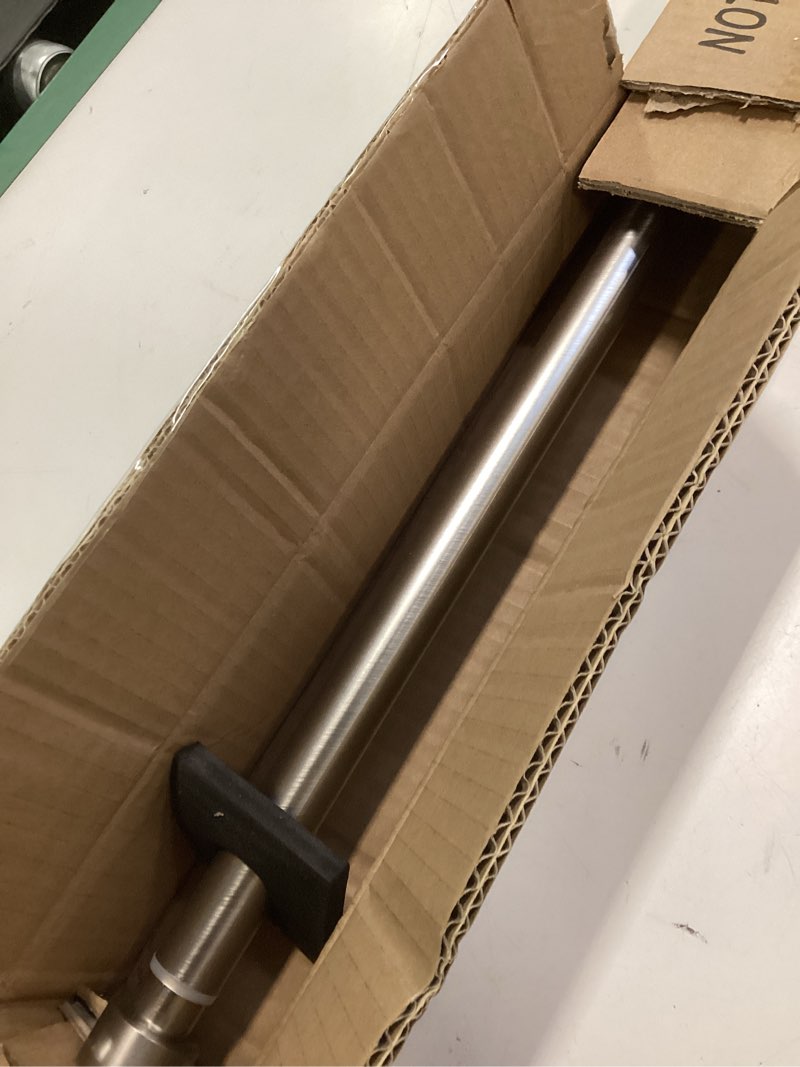 Condition photo showing Good Condition for Matte Black Curtain Rods for Windows, 1-Inch Adjustable Drapery Rods with Aluminum End Cap and Brackets (Brushed Nickel, 48-86") 48-86" Brushed Nickel