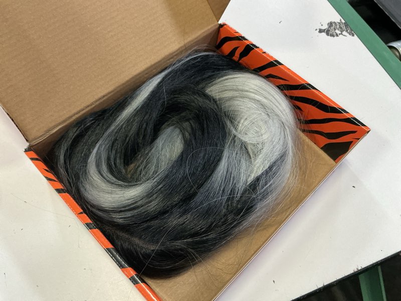 Condition photo showing As Is for ombre sliver grey wear and go glueless wigs pre plucked pre cut for beginners synthetic lace front wigs with bangs long straight layered wigs hd lace 26 inch 3 seconds to wear for beginners 26 ombre gray black