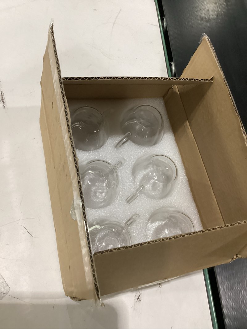 Condition photo showing Good Condition for 2.5oz espresso cups set of 6, small expresso coffee cup, expresso shot glass with handle, double wall insulated espresso mugs,tazas de cafe expreso, fit for espresso machine accessories, clear 2.5oz-6pack
