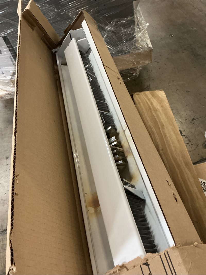 Condition photo showing As Is for 96 In. 2,000/2,500-Watt 240-Volt Electric Baseboard Heater In White