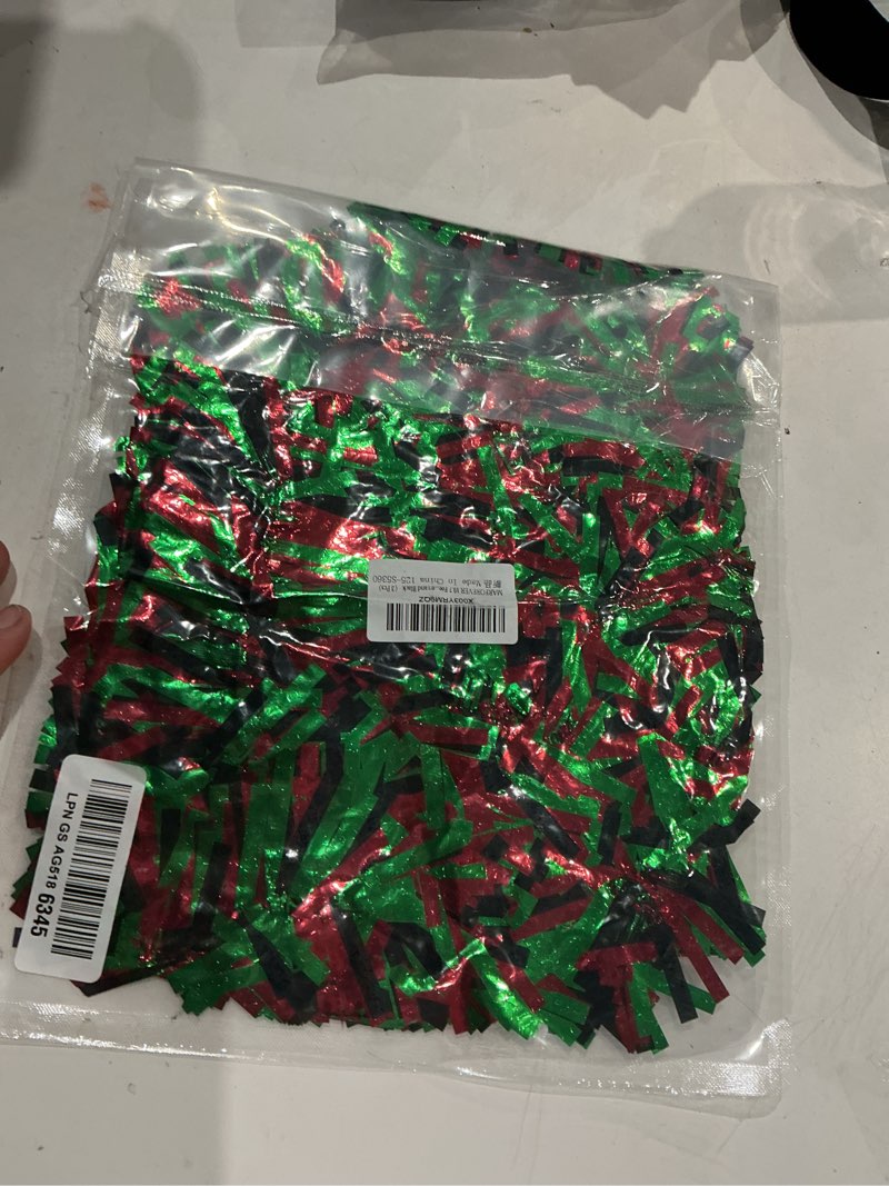 Condition photo showing Good Condition for marforever 3 pcs 19.7 feet juneteenth tinsel garland decorations, african american party event decor june freedom day metallic twist garland for black history month kwanzaa outdoor home decorations