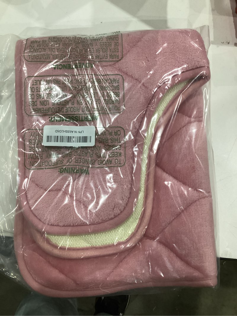 Condition photo showing Good Condition for Memory Foam U-Shaped Toilet Bath Mat, Commode Contour Rug, Soft, Super Water Absorption, Non-Slip, Thick Bathroom Rug for Toilet Base, Machine Wash, 20x 24 Pink Pink Diamond lattice-U Shape 20"x24"