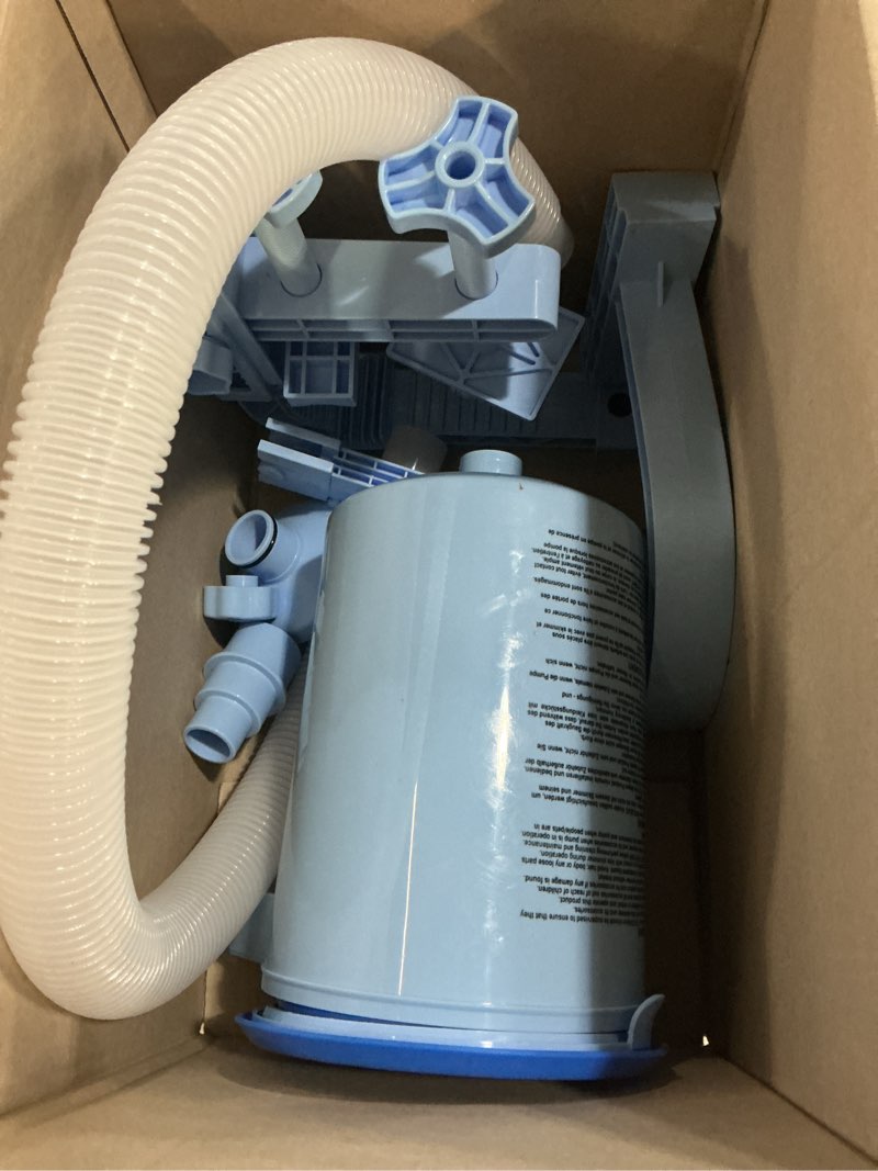 Condition photo showing Good Condition for bluswim 2026 above ground pool surface skimmer come with 3 filter socks, enhanced structure & thickened brackets wall mount pool skimmer, floating top skimmers - auto skimming water surface debris