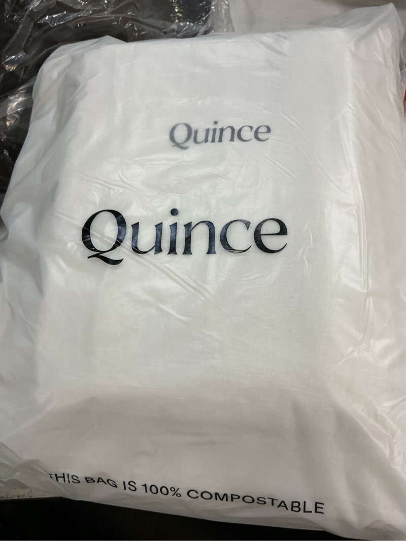 Condition photo showing New/Like New for european linen duvet cover set, king/cal king, white