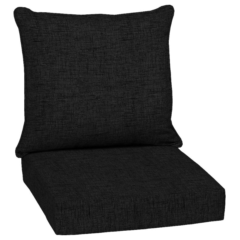 Arden Selections 24-in x 24-in 2-Piece Black Leala Deep Seat Patio