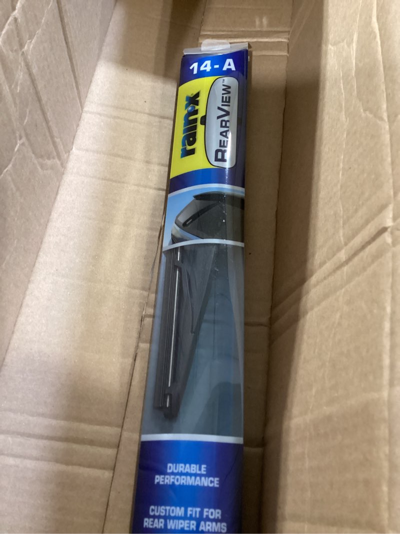 Condition photo showing Good Condition for rain-x 850026 rearview 14-a rear wiper blade, 14 inch composite rear wiper blade, fits rock lock 2 (pack of 1), automotive replacement wiper blades that meet or exceed oem quality and design standards rock lock 2 14 inch