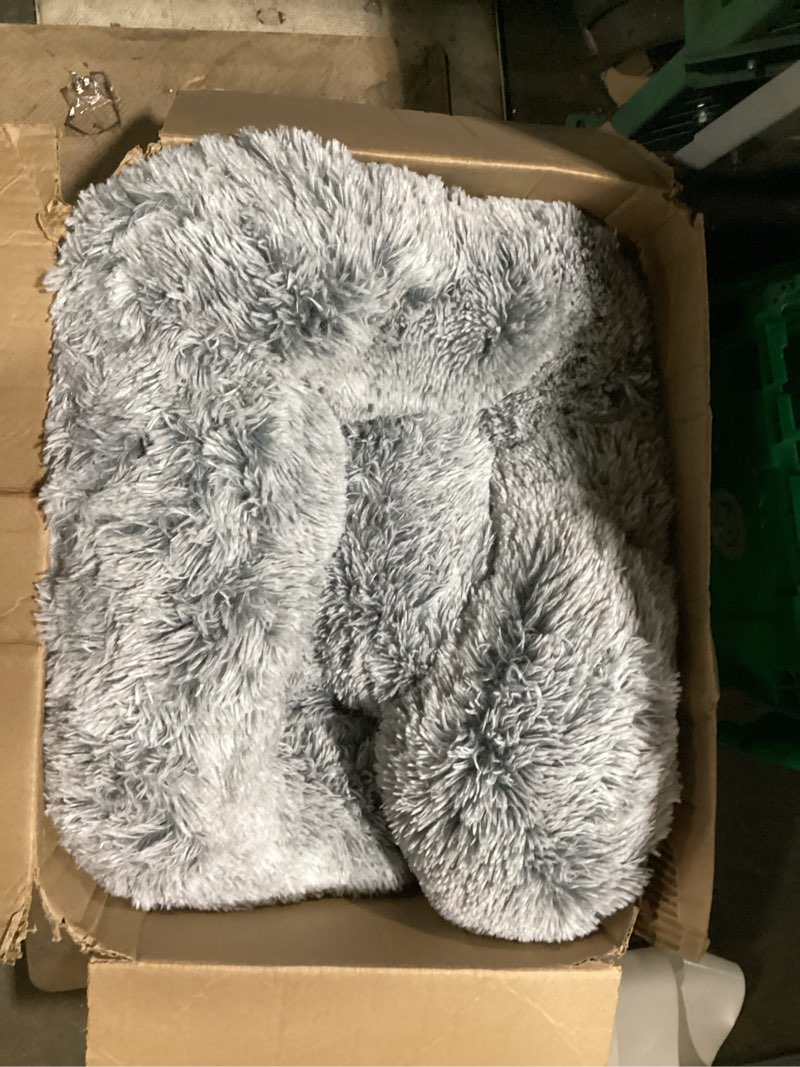 Condition photo showing Good Condition for 33 inches donut dog bed for medium large dogs,calming fluffy round pet bed with removable & washable cover,fits up to 65 lbs pets(dark grey,m plus) 33.0"l x 33.0"w x 8.0"th dark grey