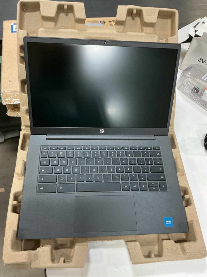 Condition photo showing As Is for HP Chromebook 14 inch Laptop, HD Display, Intel Processor N100, 8 GB RAM, 128 GB UFS, Intel UHD Graphics, Chrome OS, Chalkboard Gray, 14a-nf0099nr