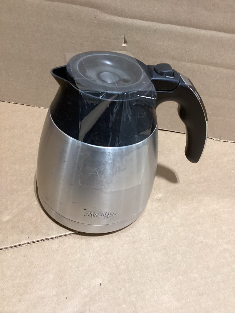 Condition photo showing As Is for Mr Coffee Metal Carafe