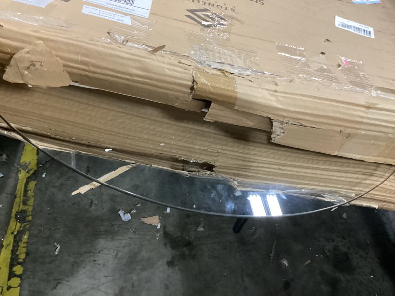 Condition photo showing Good Condition for 30" inch round tempered glass table top - 1/4 inch thickness & flat polished edge - clear surface & scratch resistant - ideal for dining room, kitchen, side, office, patio & round coffee tables 1/4 30 inch round