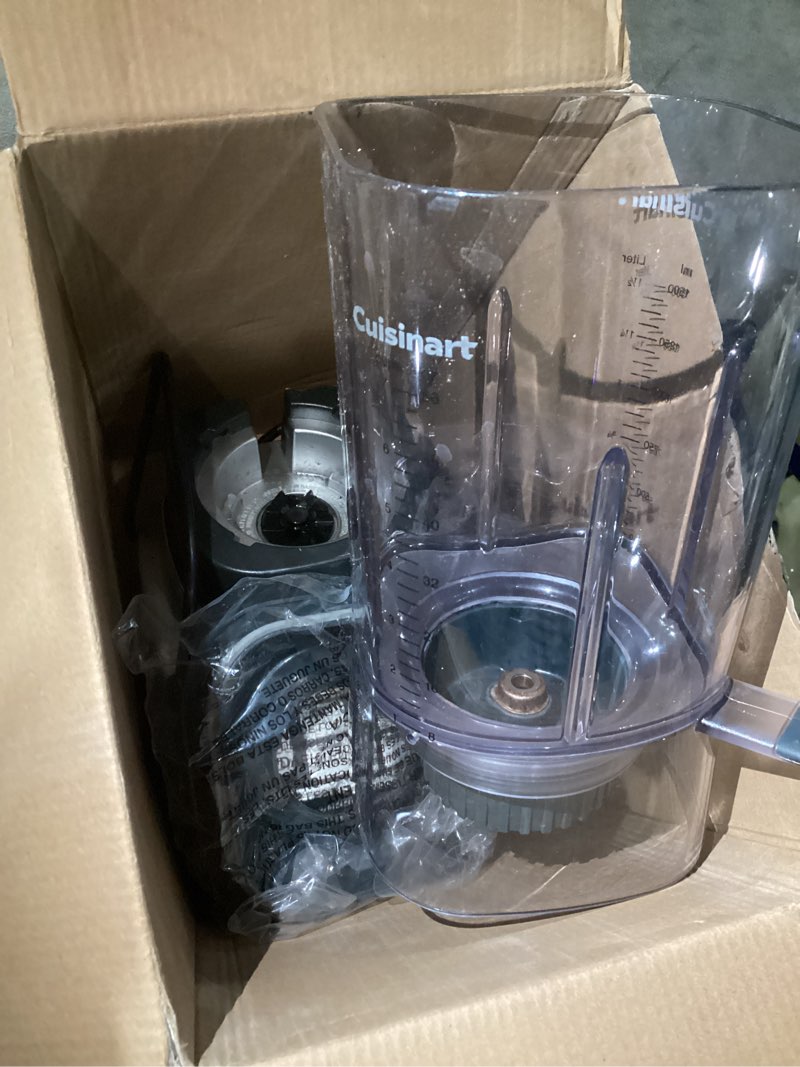 Condition photo showing As Is for cuisinart spb-650p1 1 hp blender, 7.8" x 10" x 13.6", silver white