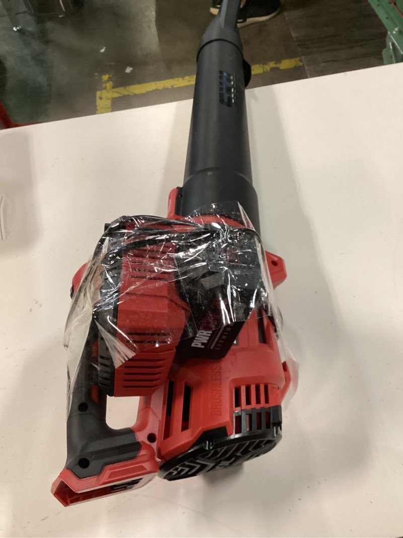Condition photo showing As Is for skil pwr core 20 20-volt 400.0-cfm 52.0-mph battery handheld leaf blower 4.0 ah battery included charger included