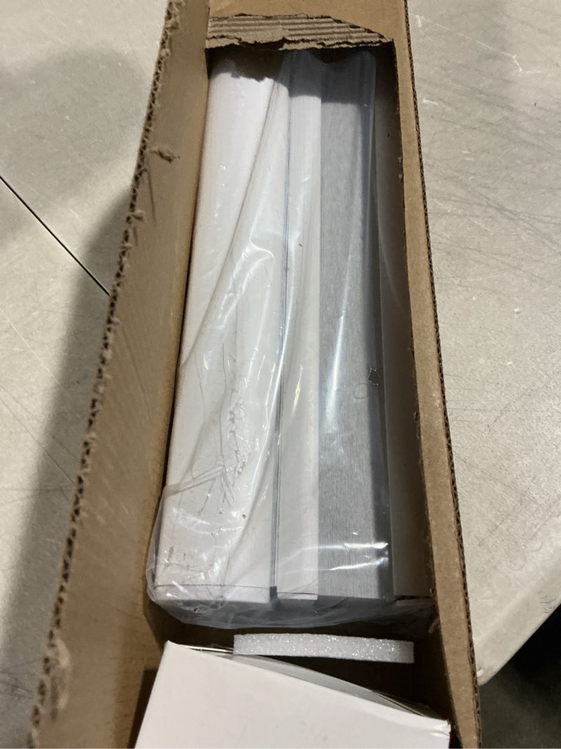 Condition photo showing Good Condition for arlo blinds faux wood blinds with crown valance -  width  height, white, cordless window blinds & shades - blinds for indoor windows, 2\" faux wooden blinds for home, window shades