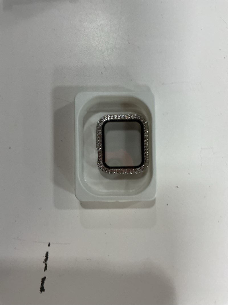 Condition photo showing Good Condition for KADES Bling Case for Apple Watch 40mm with Built-in Screen Protector, Sparkling Rhinestone Protective Cover Compatible with Apple Watch Series SE3 SE2 6 5 4 SE (40mm, Silver) Silver 40mm (Series 6/5/4/SE)