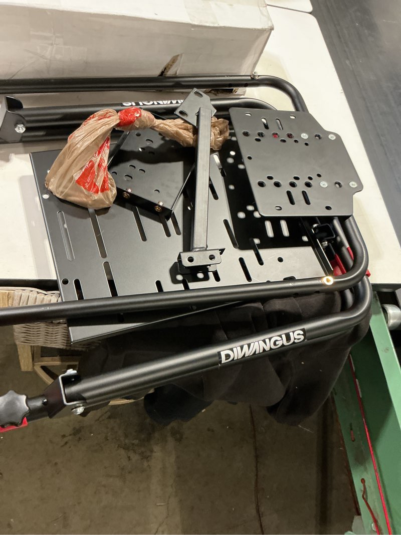 Condition photo showing As Is for diwangus racing wheel stand foldable racing simulator cockpit adjustable steering wheel stand for logitech g29 g920 g923 g27 g25 for thrustmaster t248x t248 t300rs t150 458 tx xbox ps4 ps5