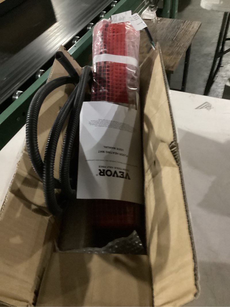 Condition photo showing New/Like New for VEVOR Floor Heating Mat, 20 Sq. ft, Electric Radiant in-Floor Heated Warm System with Digital Floor Sensing Thermostat, Includes Installation Monitor, Adhesive Back for Easy Installation on The Floor 20 Sq.ft