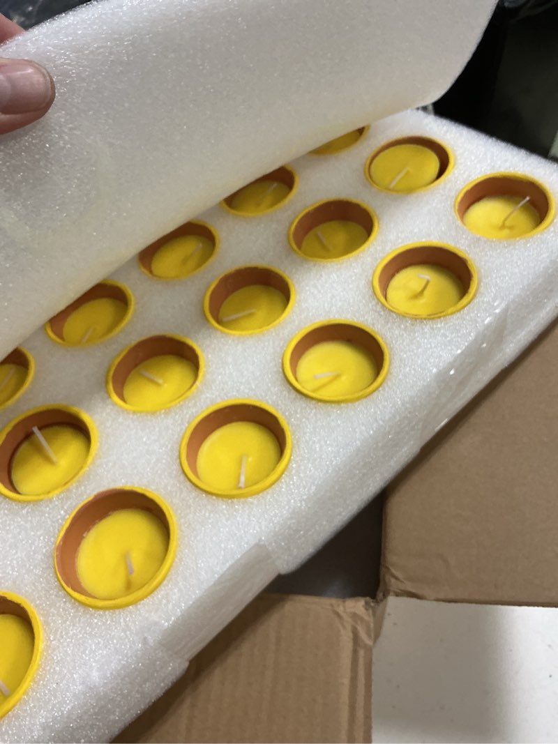 Condition photo showing New/Like New for conelist 48 sets bee themed candle set for baby shower party favors cute honey jar candle with thank you tags organza bags baby shower gifts for guest gender reveal party decoration gifts (yellow) yellow 48