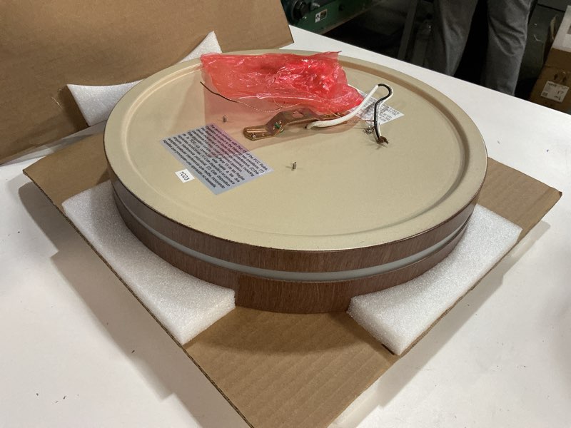 Origin21 Dunst-Light Warm Walnut LED Flush Mount Light