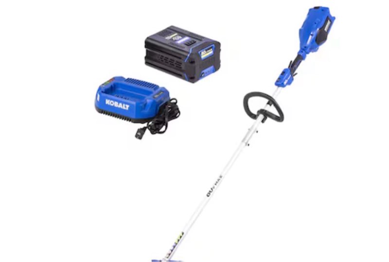 kobalt 80-volt 16-in straight shaft battery string trimmer 2.5 ah (battery included) (charger included