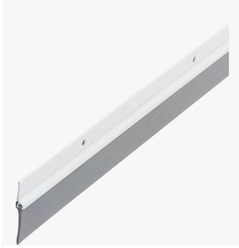 M-D Building Products 69644 36 in. White Aluminum and Vinyl Heavy-Duty Screw-on Door Sweep White 36 in