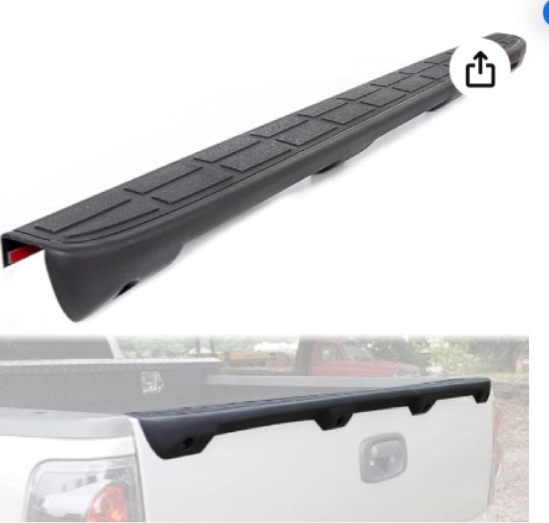 ECOTRIC Tailgate Spoiler Cap Cover Compatible with 1999-2007 Chevy Silverado GMC Sierra Replacement for 15932249 GM1909101 Molding Top Protector Textured Black