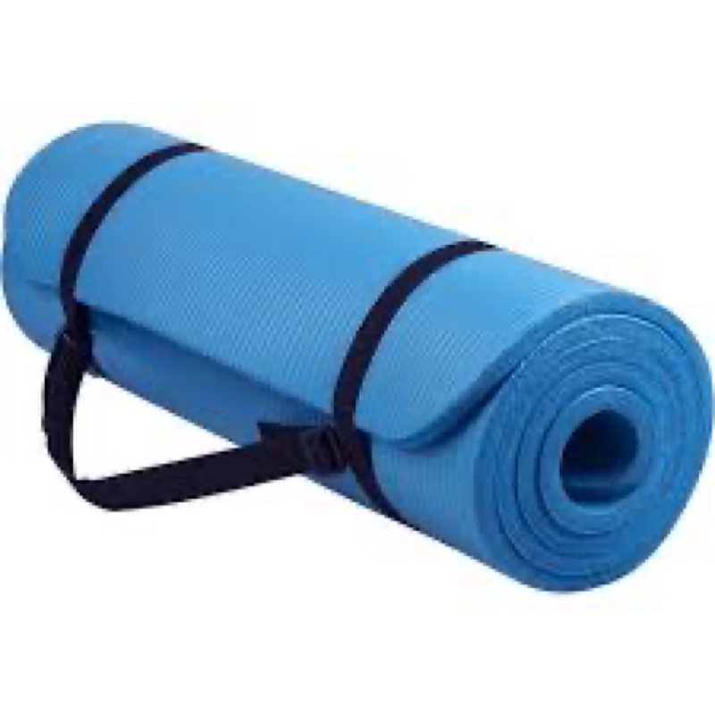 Ejercicio Yoga Estera 1/2 Pulgada de Grueso con Correa de Transporte Gimnasio Pilates Meditación Fitness