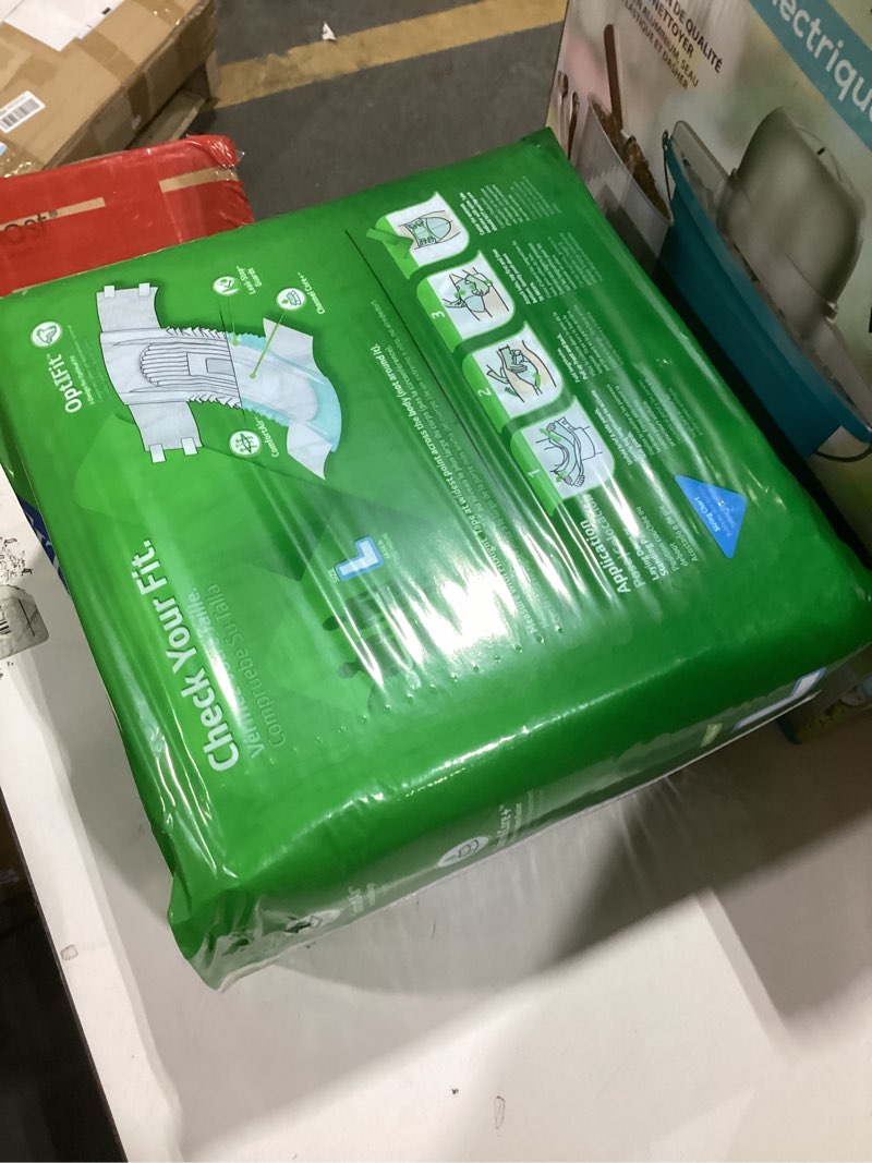 Condition photo showing Good Condition for FitRight Adult Diapers, Extra+ Heavy Absorbency, L (Waist Size 44in-56in), 80 Count, OptiFit Incontinence Briefs for Men and Women, Disposable, Moisture-Wicking, Leak Protection. 80 Count Large