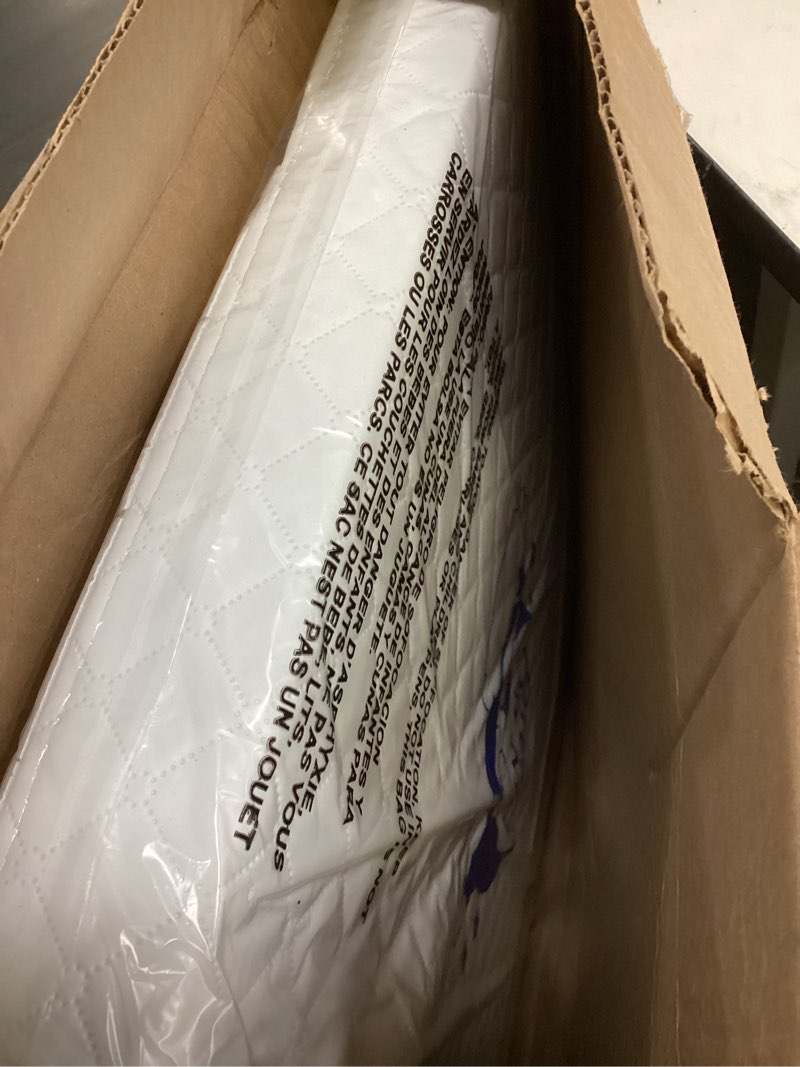 Condition photo showing Good Condition for dream on me holly 3” mini/portable crib mattress, greenguard gold & bsa certified, fits portable & mini cribs, lightweight fiber core, waterproof vinyl cover (38"x24"x3")