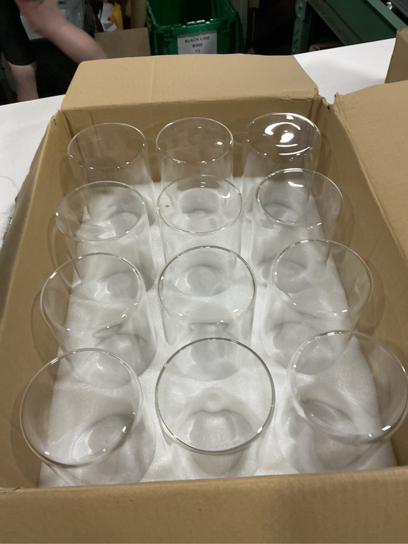 Condition photo showing Good Condition for devilfire 12pcs glass cylinder vases for centerpieces, 6 inches tall flower vases wedding decorations,bulk cylinder flower& plant vases,hurricane candle holder for table shelf, party. 12 pack-6 inches