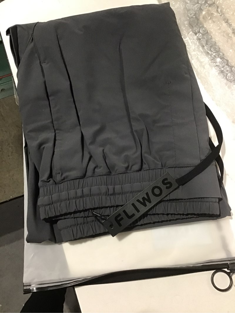 Condition photo showing Good Condition for Fliwos Men's Sweatpants, TriProof Stretch Track Pants with Zipper Pocket Drawstring Joggers Lightweight Pants Charcoal Gray Medium